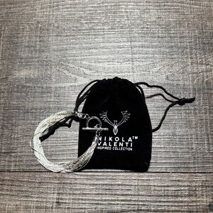 Nikola Valenti 925 solid sterling Silver Multi strand Toggle Bracelet